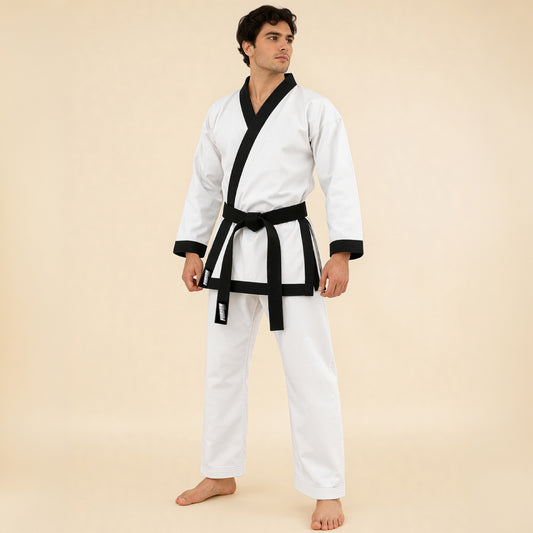 Furyon Tang Soo Do Dobok 7oz | Black Trim Uniform